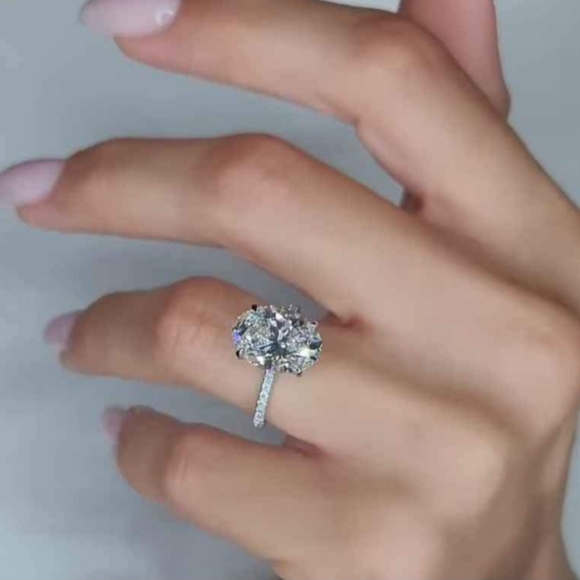 New 3ct IGI Lab Grown Diamond Ring,14K White Gold - Picture 7 of 11